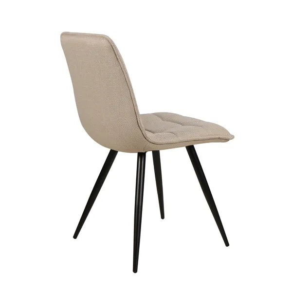 Chaise repas tissu beige ALIZE