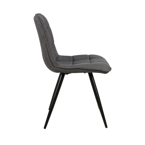 Chaise repas tissu gris fonce ALIZE