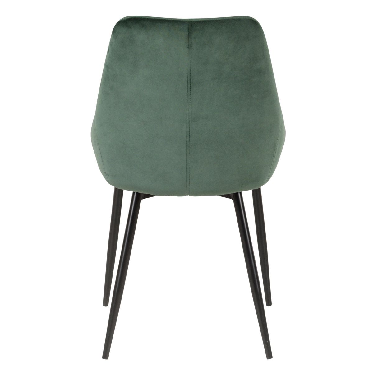 Chaise en velours vert pieds métal BARI