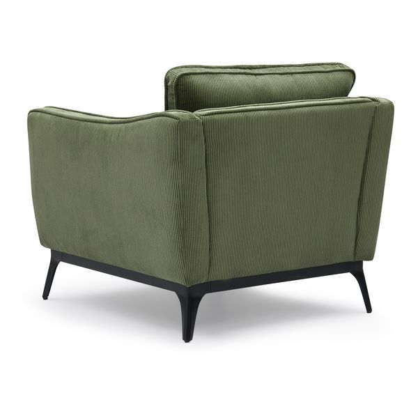 Fauteuil Cleo velours côtelé vert sapin