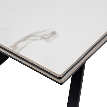 Table céramique extensible Boot effet marbre