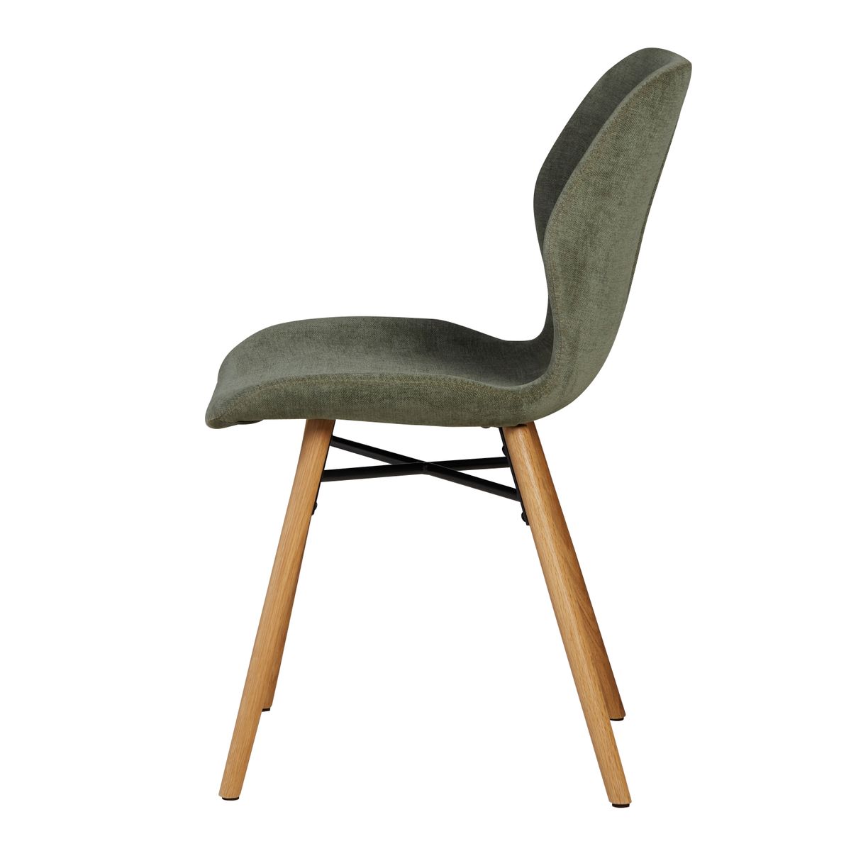 Chaise en tissu soft touch vert bouteille KERI