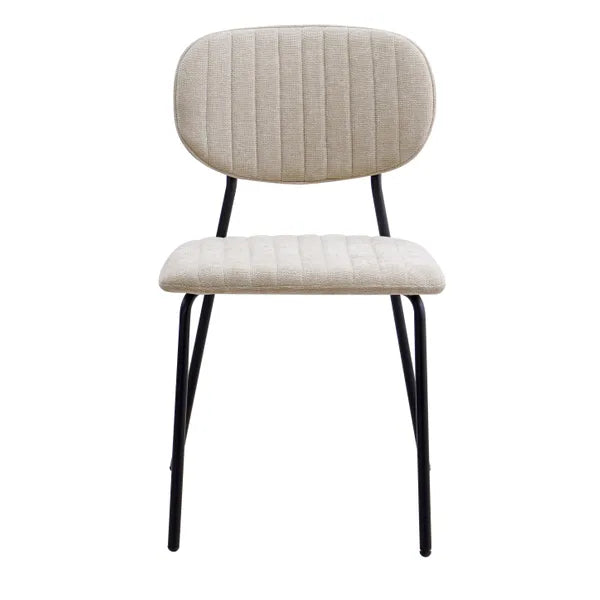 Chaise repas tissu beige KOTA