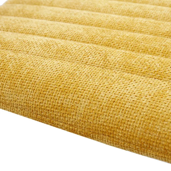 Chaise repas tissu jaune curry KOTA