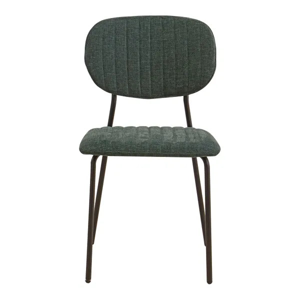 Chaise repas tissu vert sapin KOTA