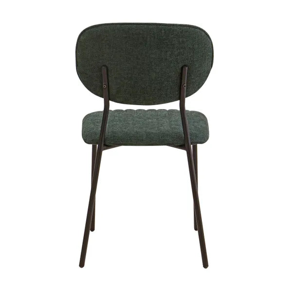Chaise repas tissu vert sapin KOTA