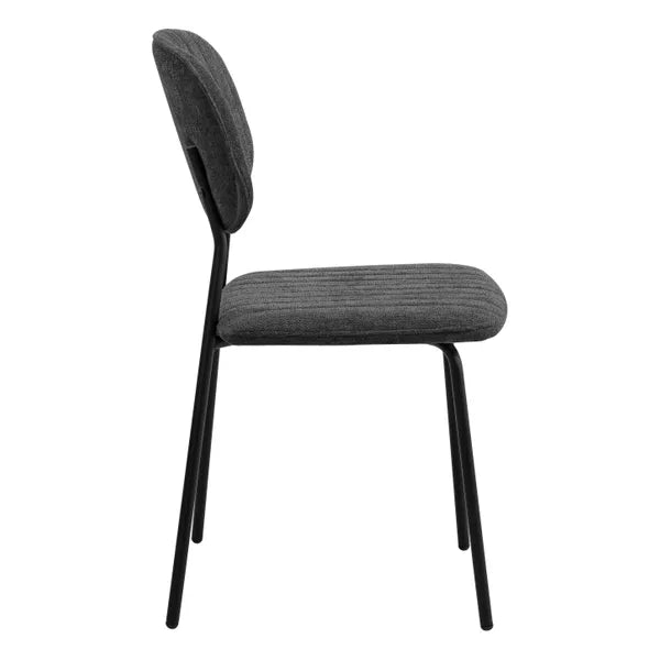 Chaise repas tissu gris foncé KOTA