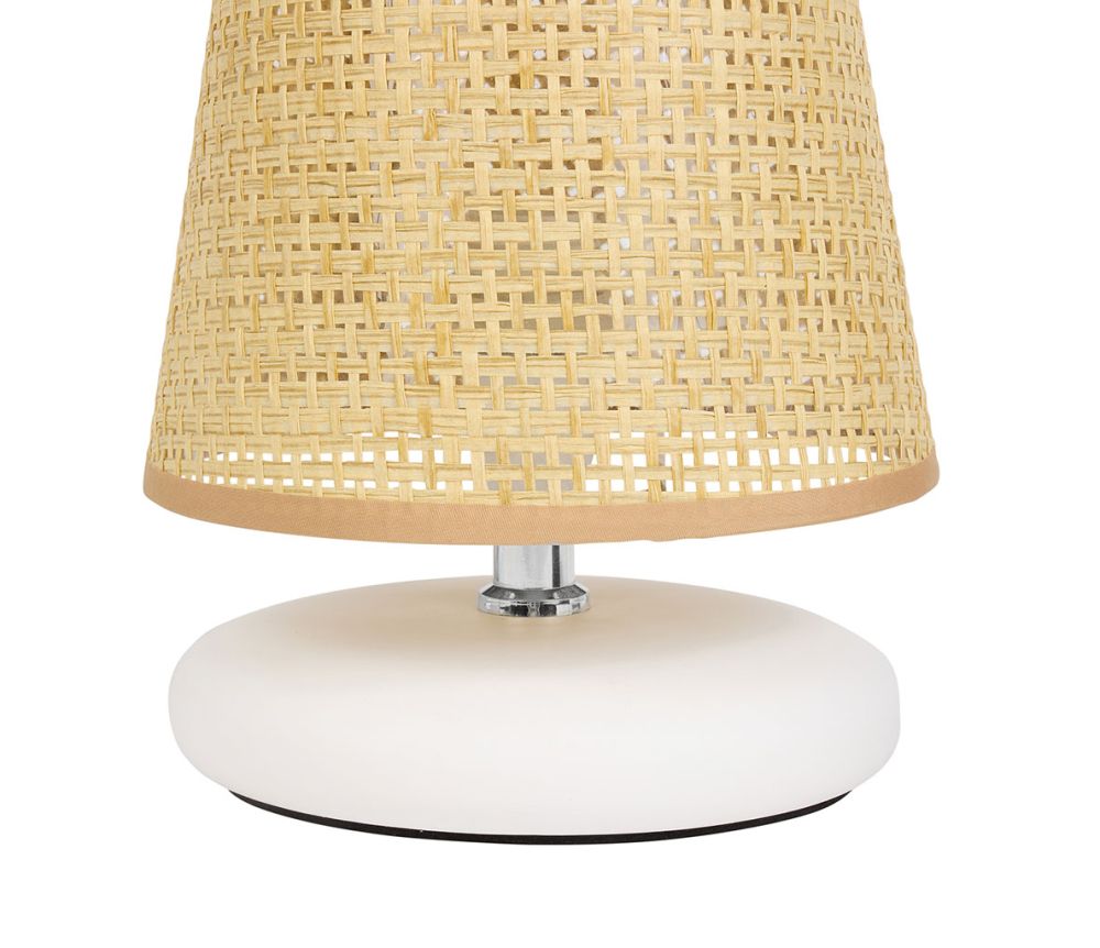 Lampe Céramique Naturelle 'Eliott' Blanche