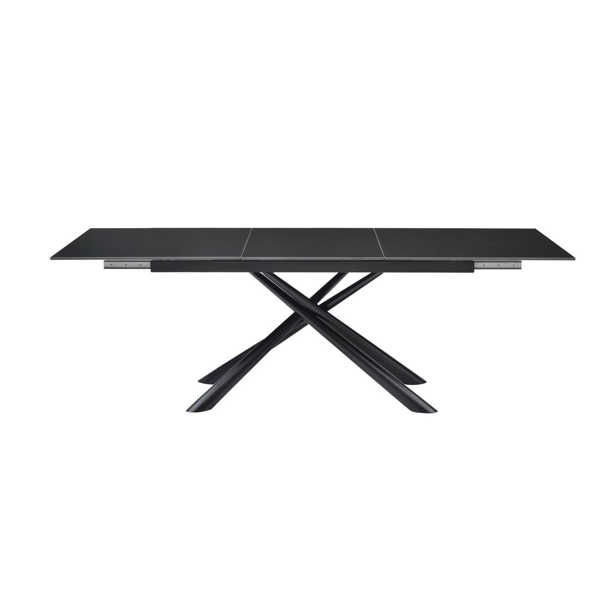 Table repas en céramique noir 160-220 cm avec allonge