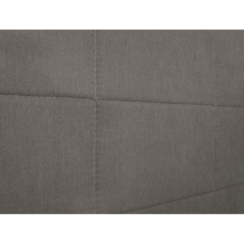 Tête de lit aspect quadrillé en tissu - Gris