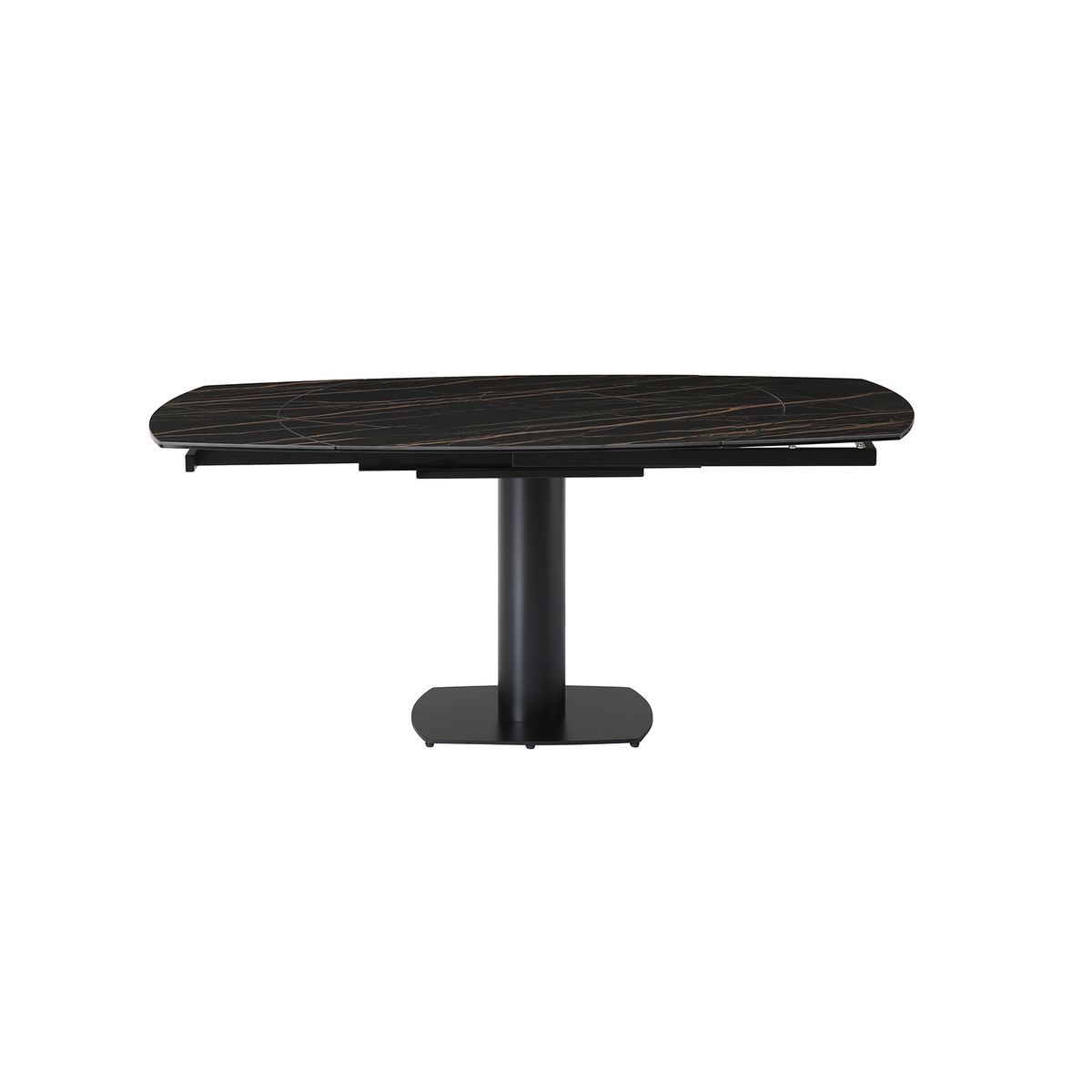 Table repas céramique noir 120cm avec allonge ORLA