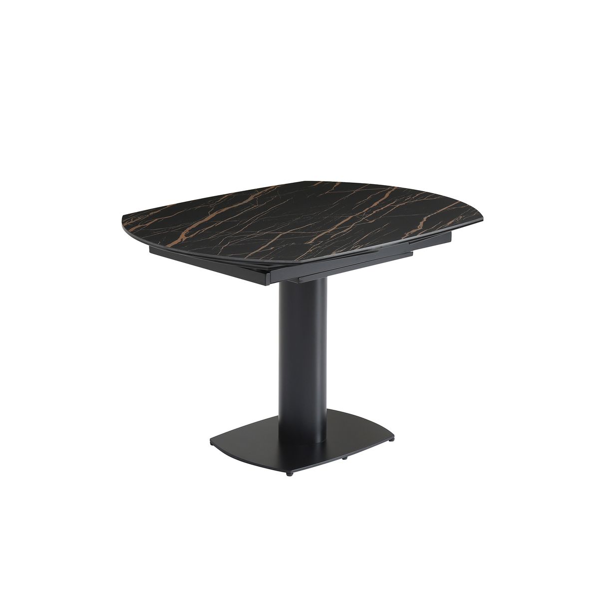 Table repas céramique noir 120cm avec allonge ORLA