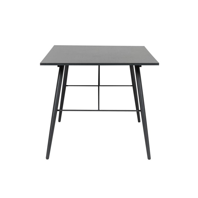 Table à manger 160cm pieds métal noir - Noir