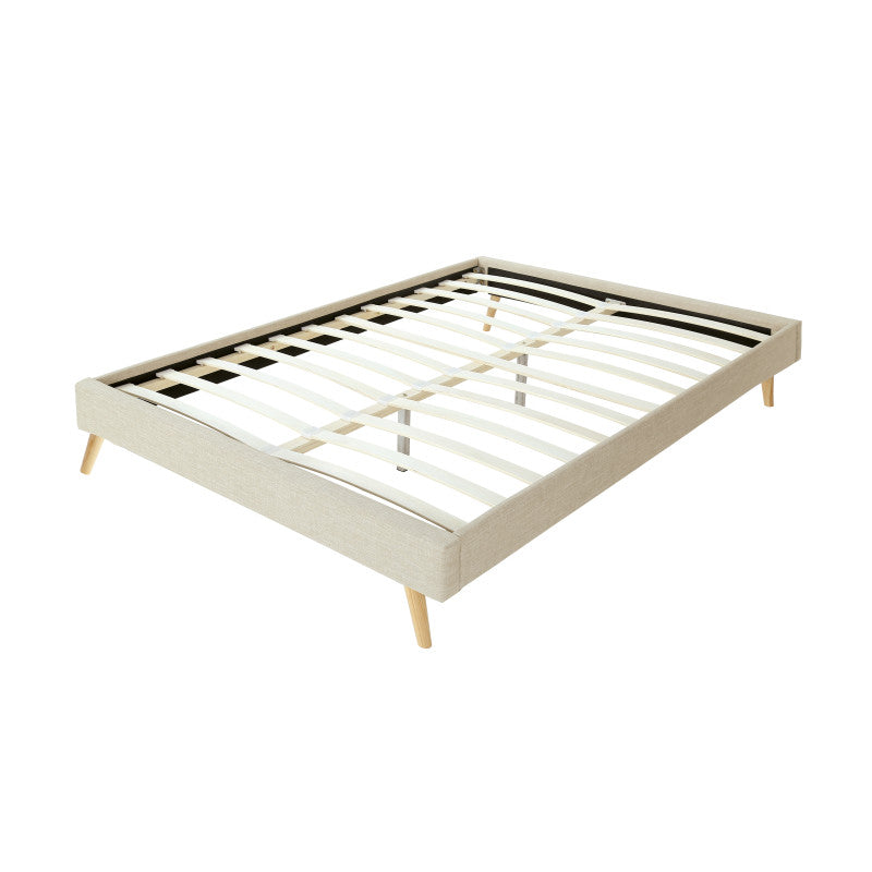 Cadre de lit en tissu - Beige