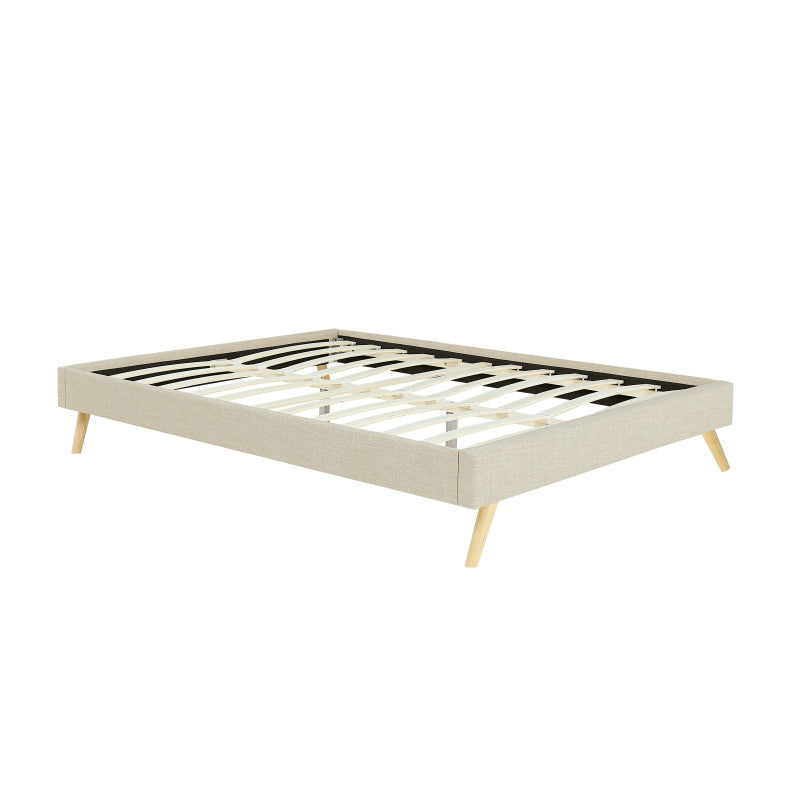 Cadre de lit en tissu - Beige