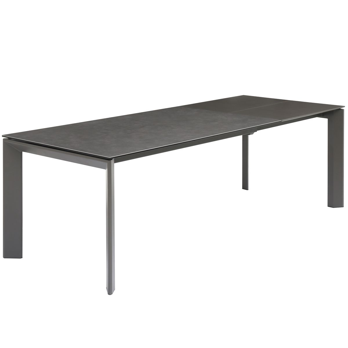 Table repas en céramique noir 160 cm avec allonge SCAR