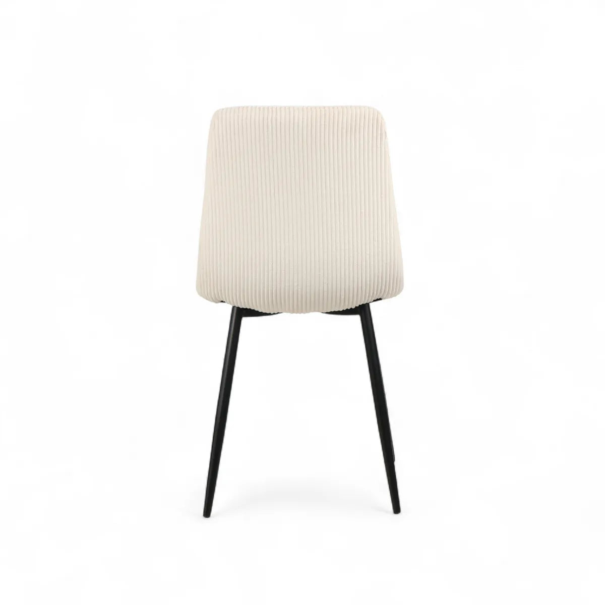 Chaise repas velours côtelé écru Sila