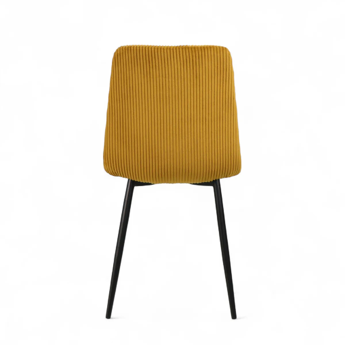 Chaise repas velours côtelé miel Sila