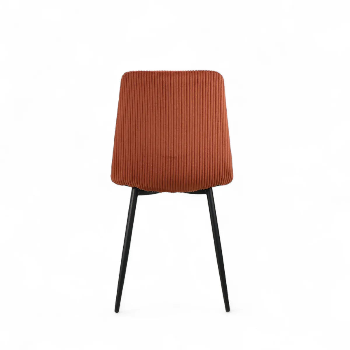 Chaise repas velours côtelé terracotta Sila