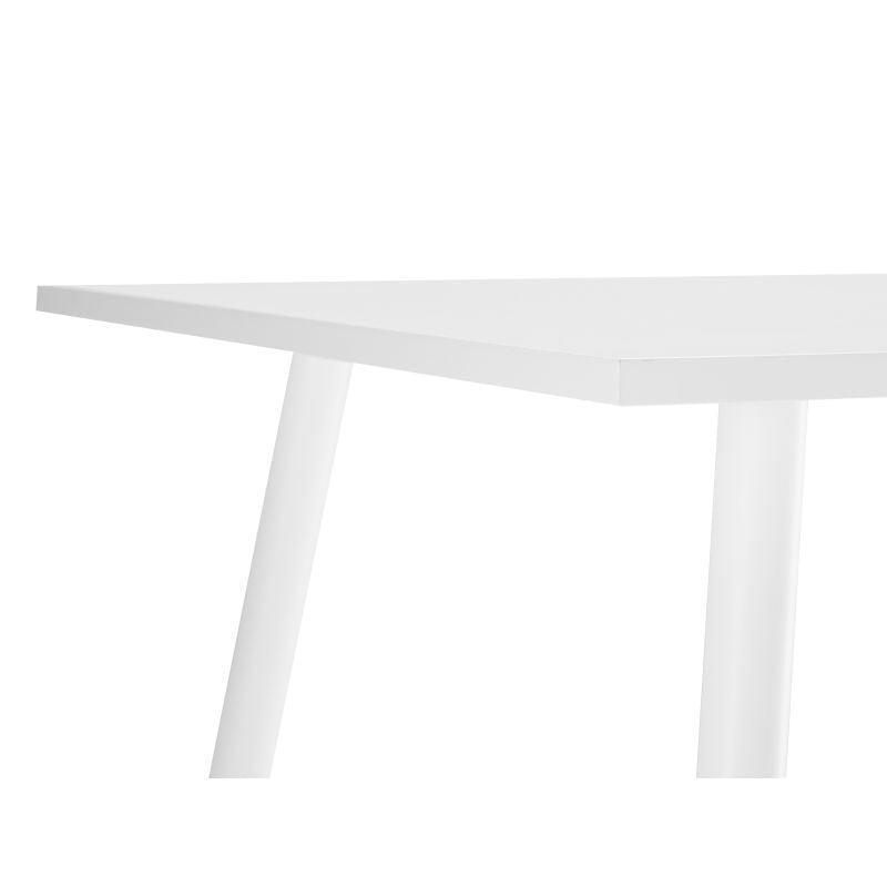 Table à manger métal carrée 80cm blanc - Blanc