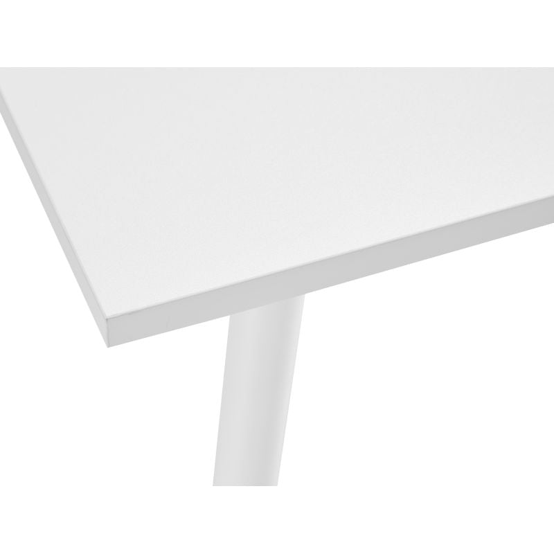 Table à manger métal carrée 80cm blanc - Blanc