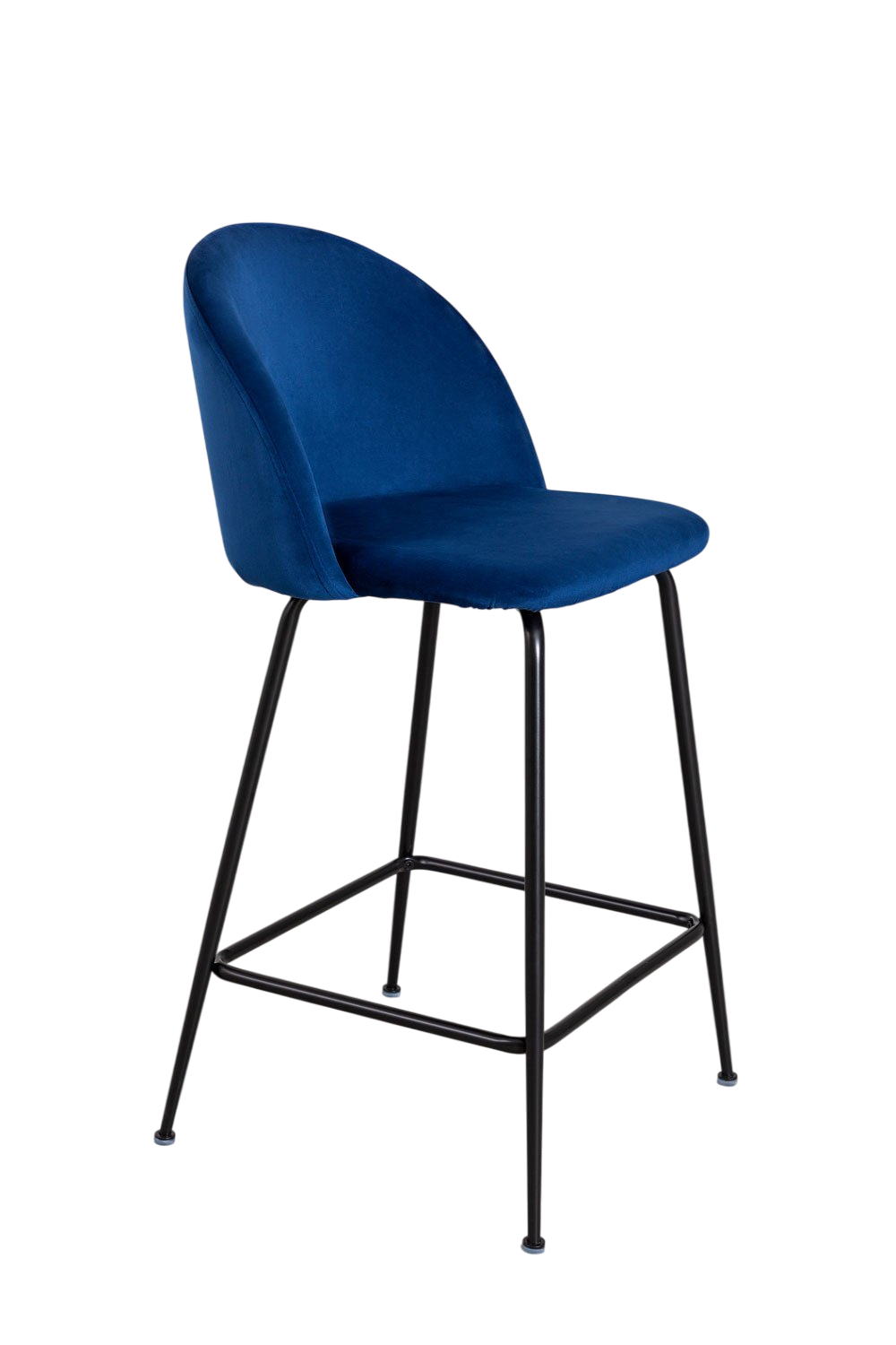 Chaise snack velours bleu