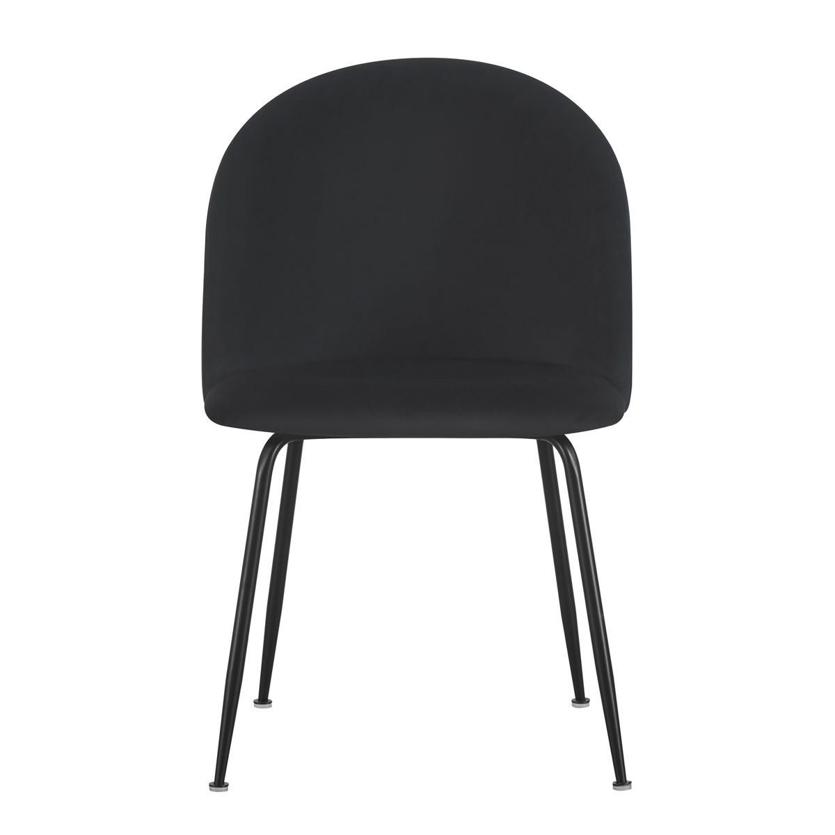 Chaise Valta velours noir