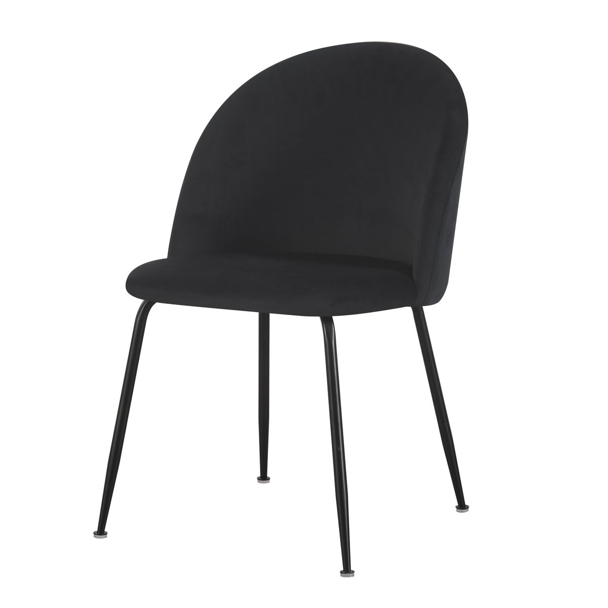 Chaise Valta velours noir