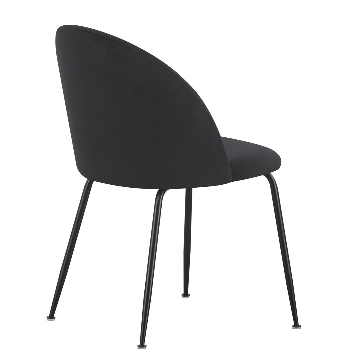 Chaise Valta velours noir