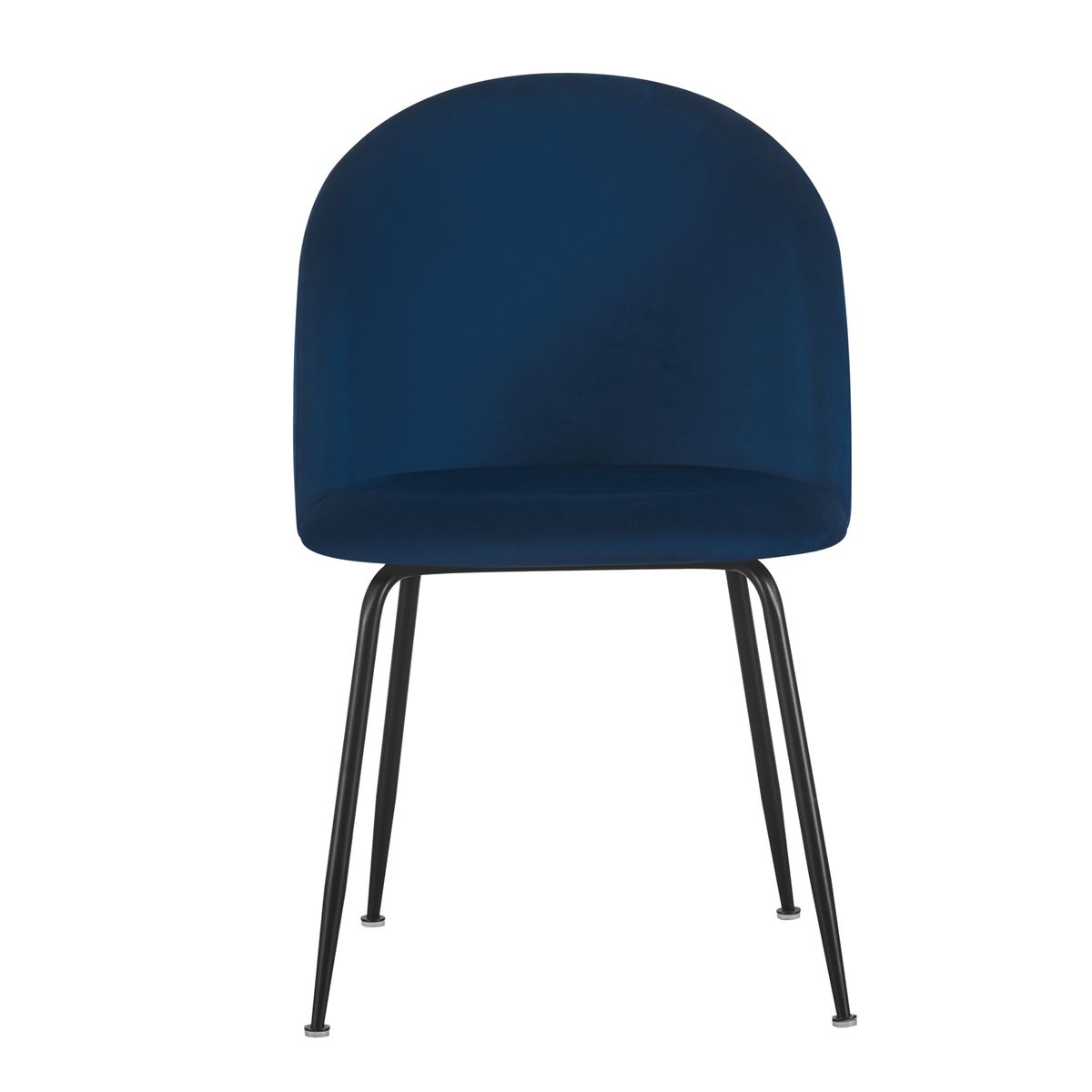 Chaise Valta velours bleu