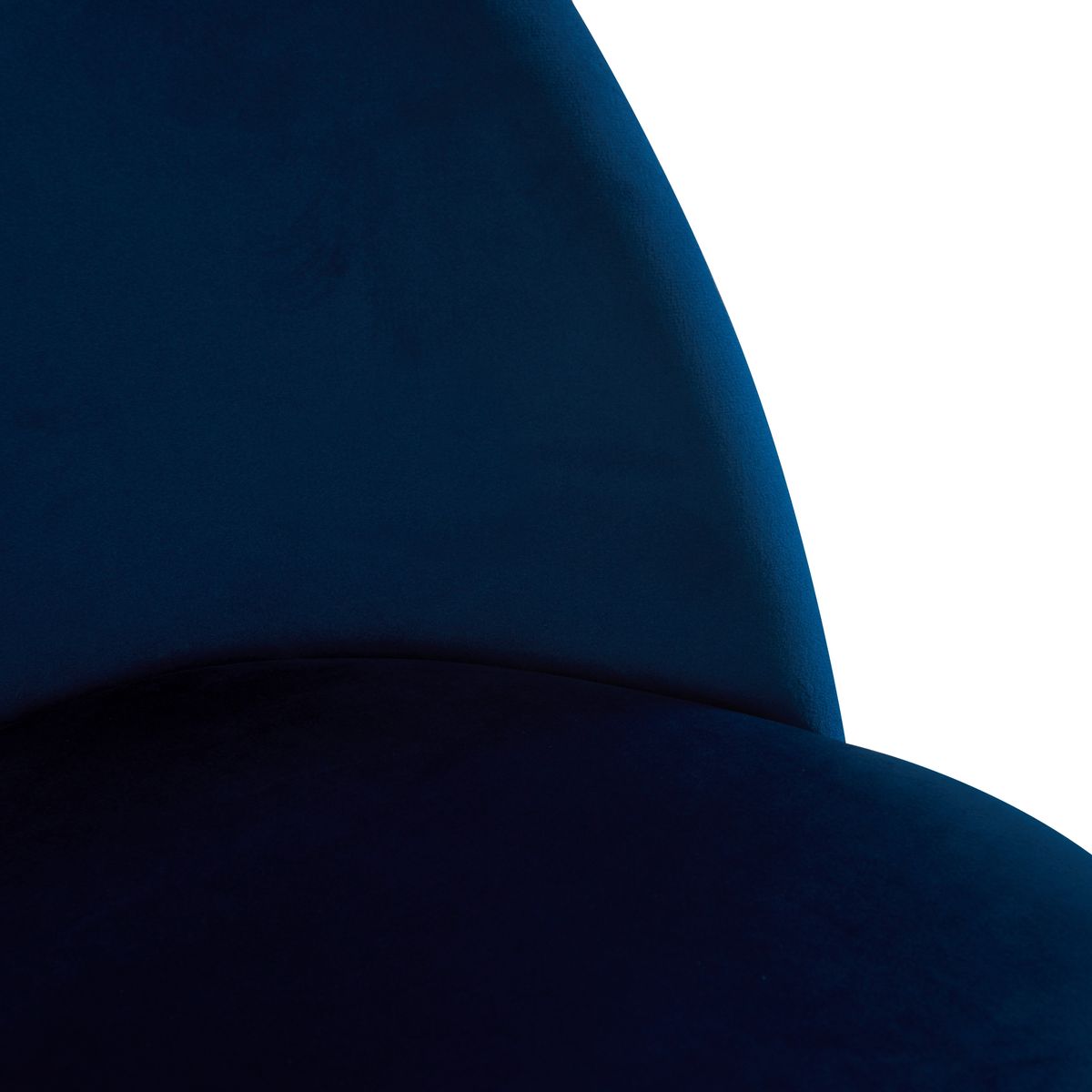 Chaise Valta velours bleu