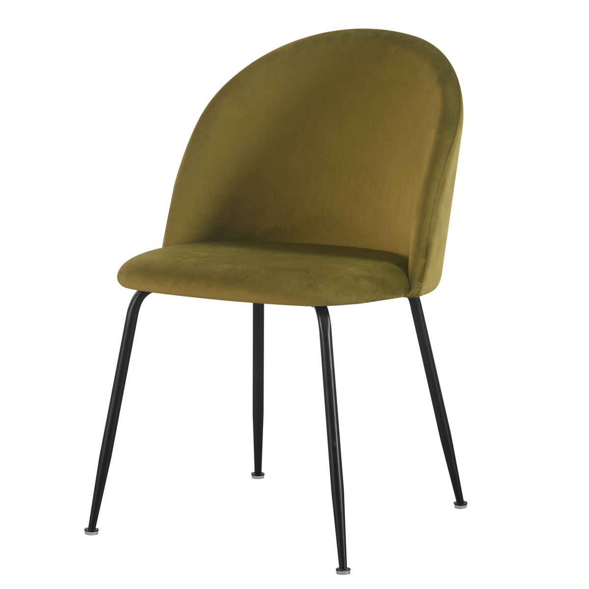 Chaise Valta velours vert olive