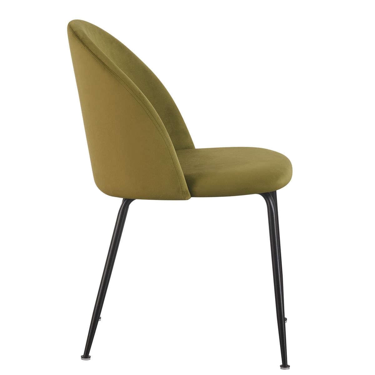 Chaise Valta velours vert olive