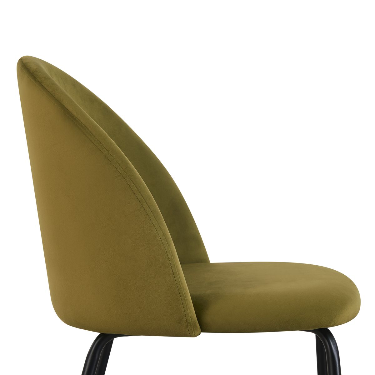 Chaise Valta velours vert olive
