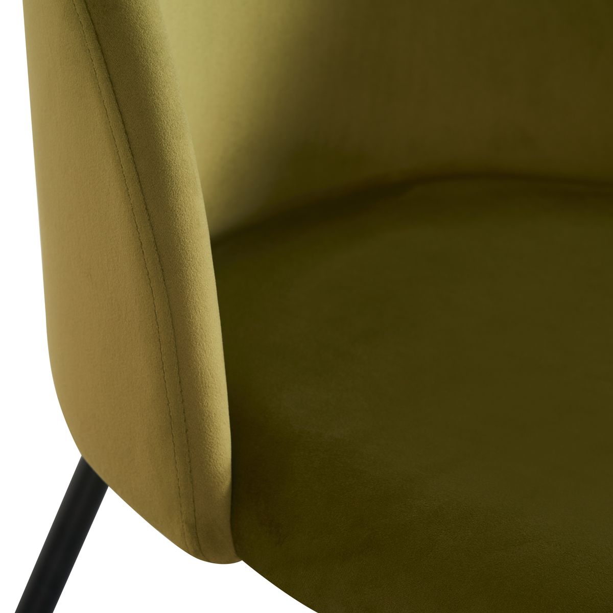 Chaise Valta velours vert olive