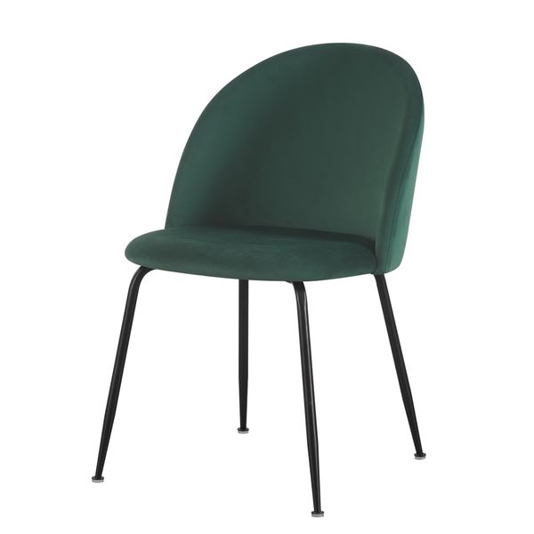 Chaise Valta velours vert bouteille