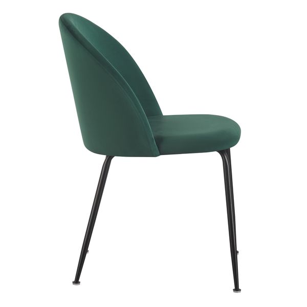 Chaise Valta velours vert bouteille