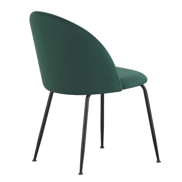 Chaise Valta velours vert bouteille