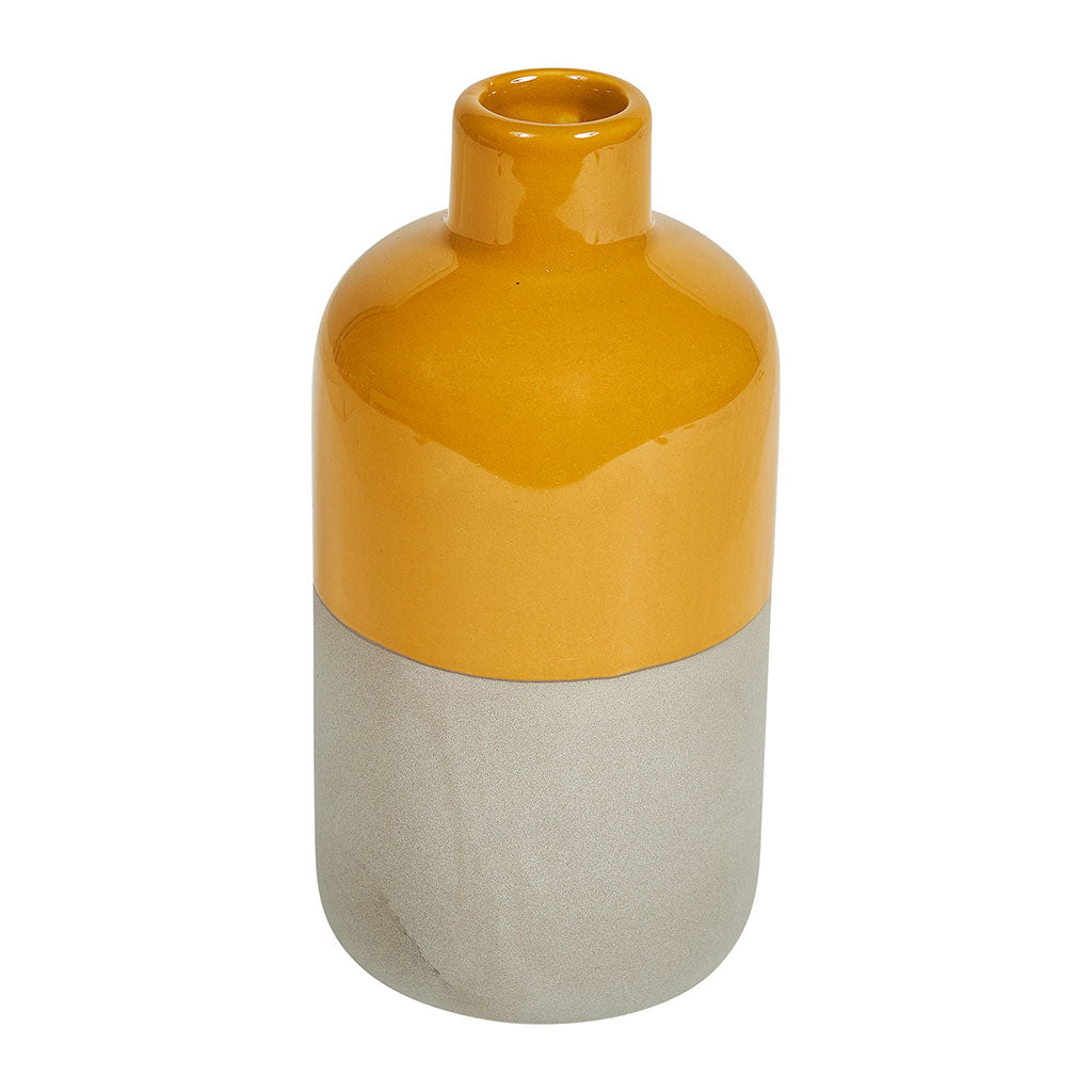 Vase céramique Mat moutarde