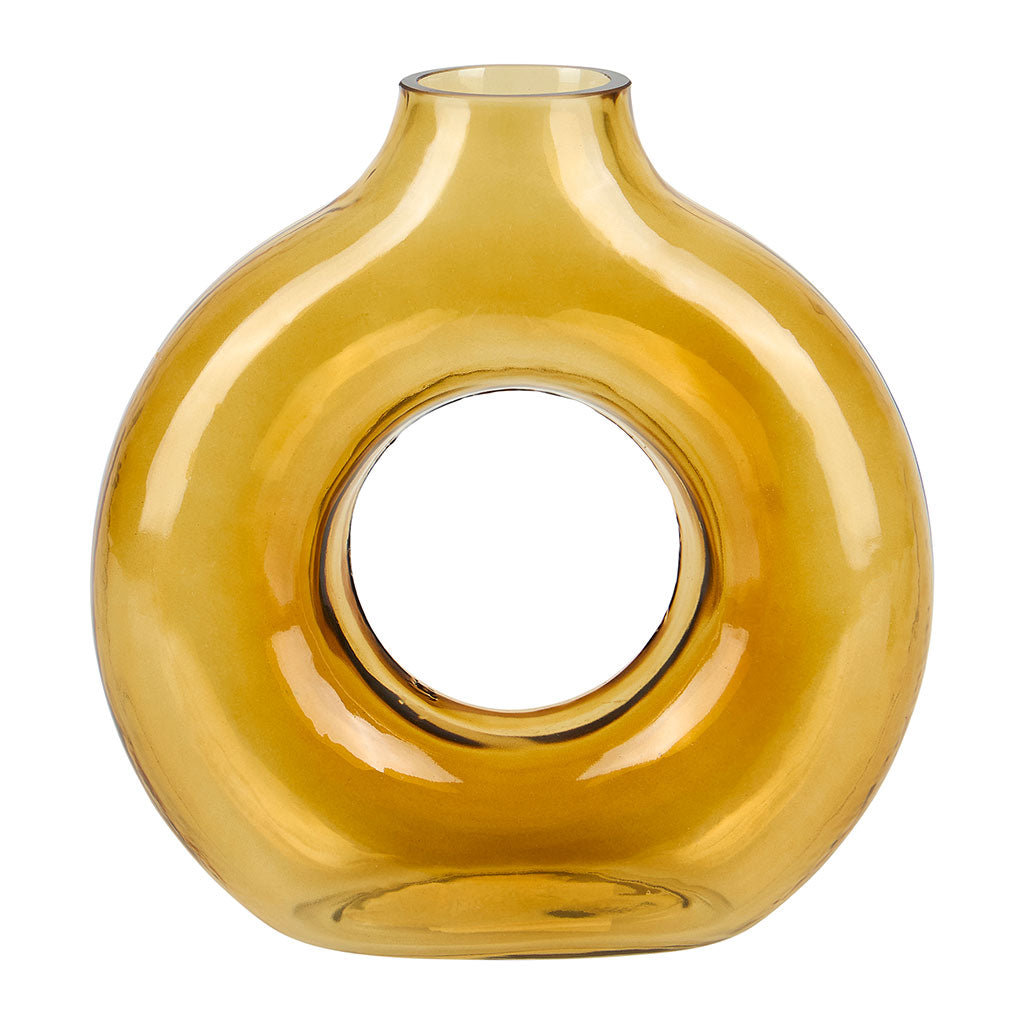 Vase verre Cercle sepia