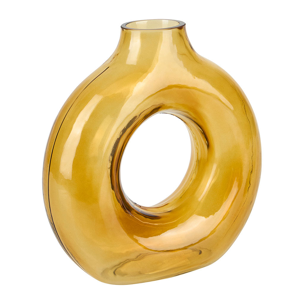 Vase verre Cercle sepia