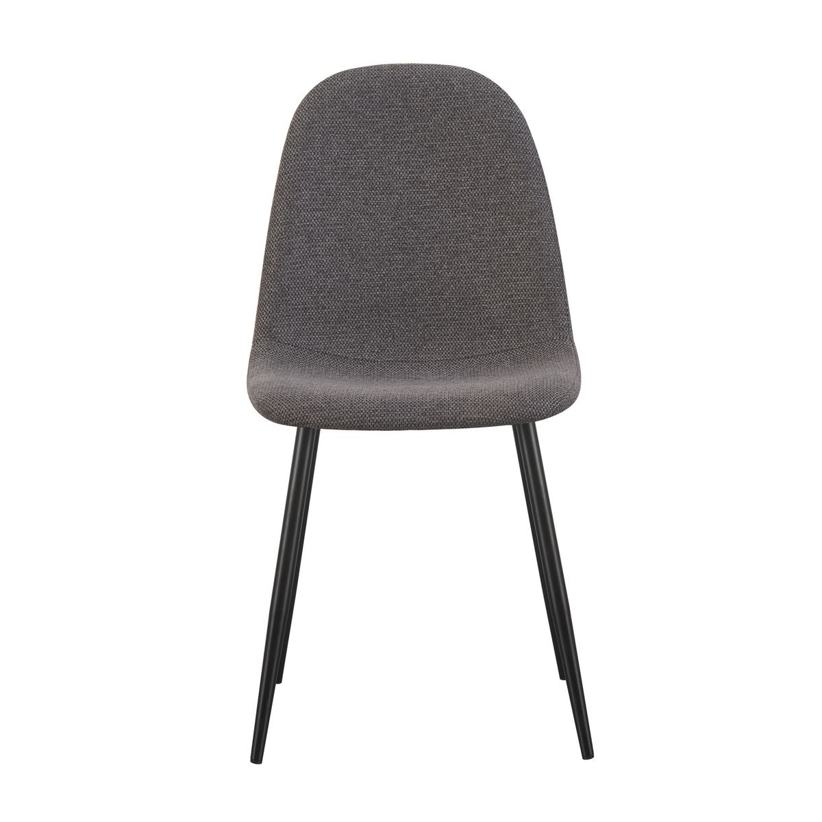 Chaise Yuko tissu gris anthracite