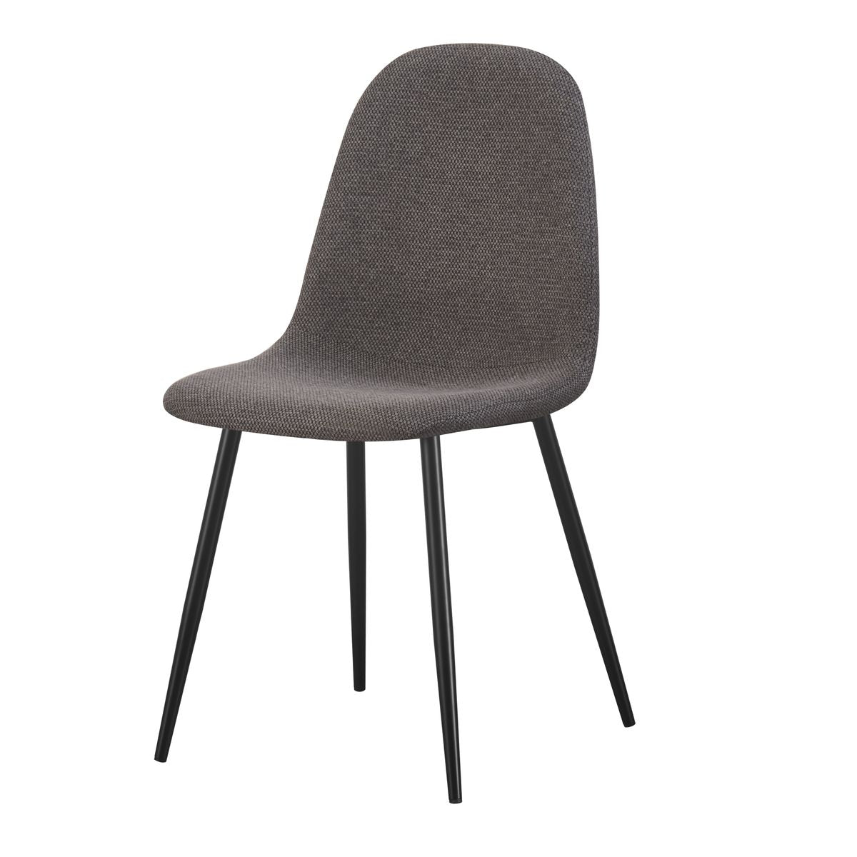 Chaise Yuko tissu gris anthracite