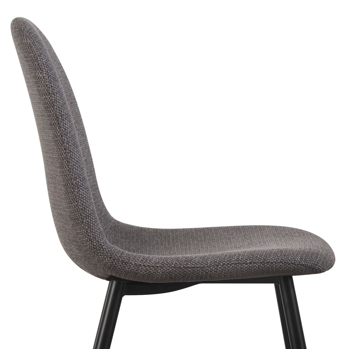 Chaise Yuko tissu gris anthracite